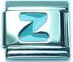 Light blue letter Z - Italian charm